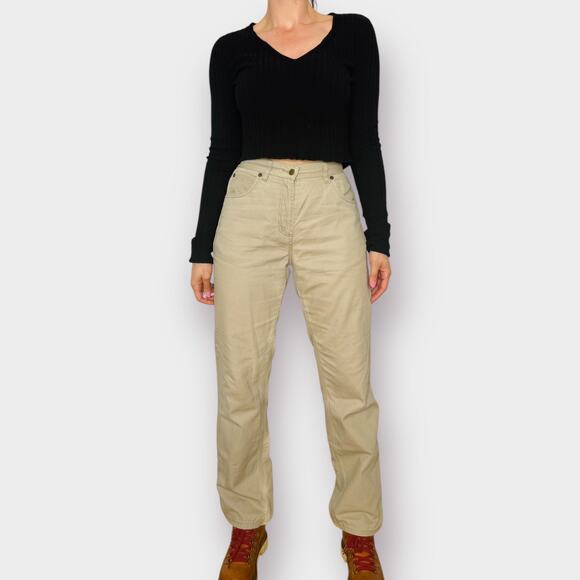 90s Woolrich Flannel Lined Tan Pants‎ - Picture 2 of 6